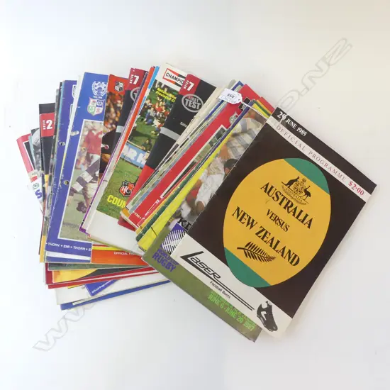 ASST. 1970s/80s RUGBY PROGRAMMES; ALL BLACKS, LIONS ETC