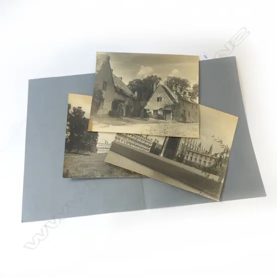 FOLDER CONTAINING 3 BLACK & WHITE ENGLISH SCENIC PHOTOS LARGE FORMAT  L300 H250MM