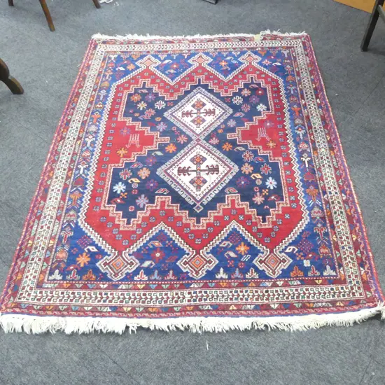 HAND KNOTTED WOOL PILE RUG 