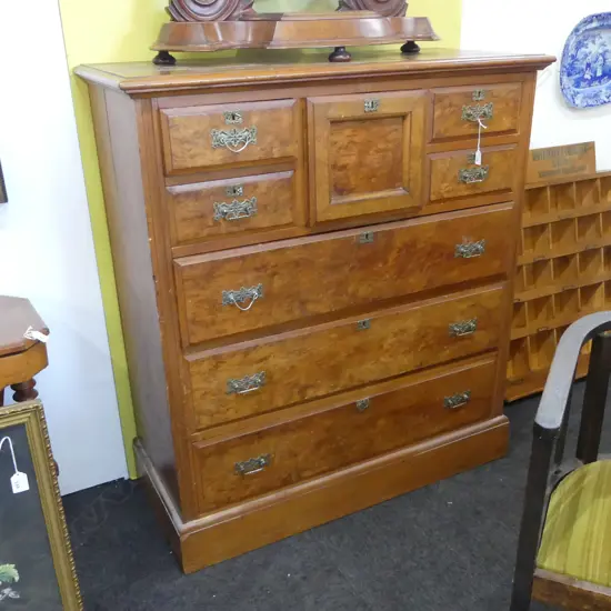 19thC SCOTCH CHEST 1120x490x1230mm - handles AF