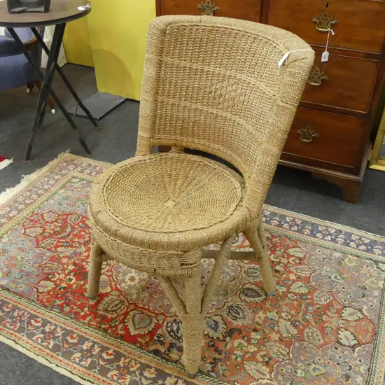 SM VINTAGE SEAGRASS CHAIR, H. 810mm