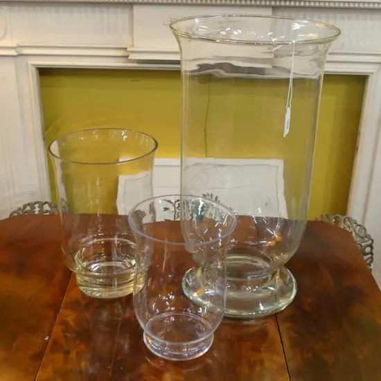 3 HURRICANE LANTERNS H.420mm