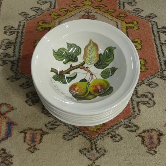 8 PORTMEIRION POMONA CEREAL BOWLS 170mm dia