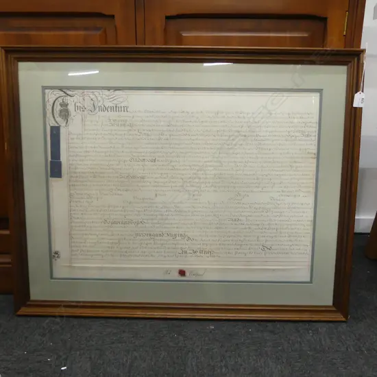LG FRAMED GEORGIAN INDENTURE 485x680mm