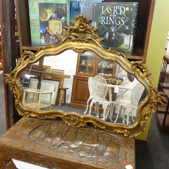 LG ORNATE GILT FRAMED MIRROR