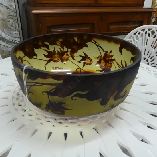 FAUX GALLE GLASS BOWL