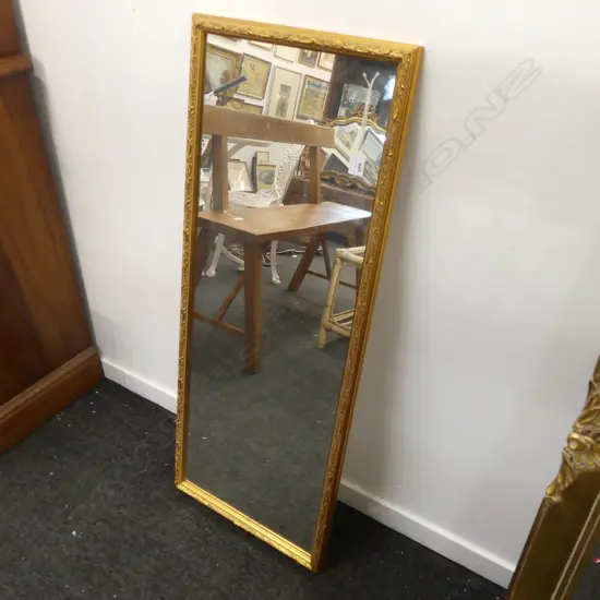 GILT FRAMED DRESSING MIRROR 1000x400mm