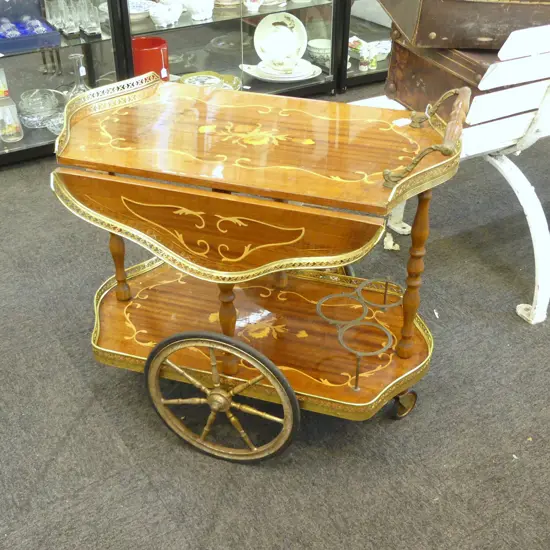 ITALIAN INLAID DRINKS WAGON  FAIULTS