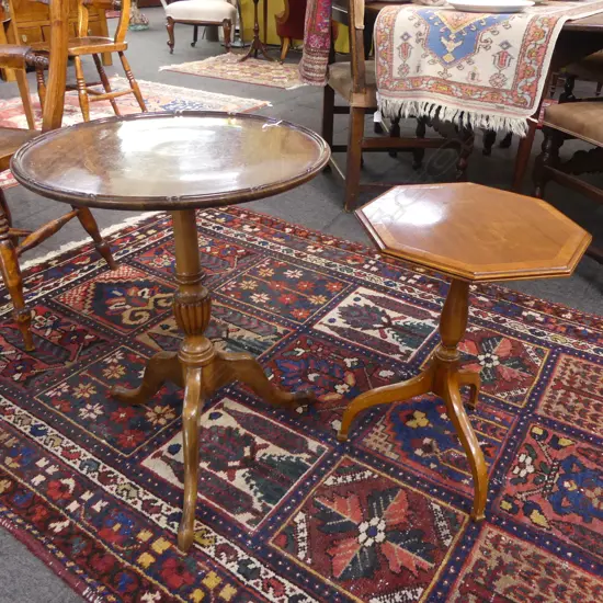 2 TRIPOD WINE TABLES 490mm dia