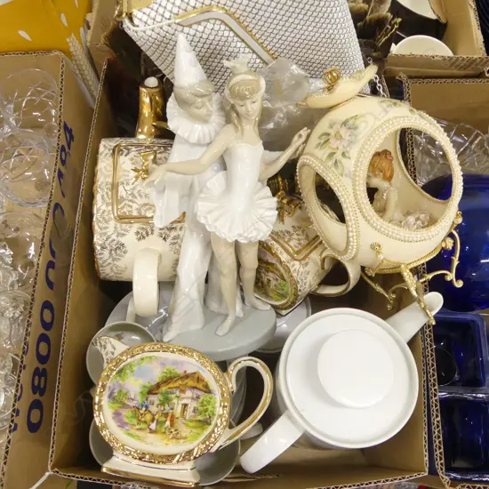 THOMAS TEA SET, FEATHER HATS, WHITE METAL MESH HANDBAGS ETC