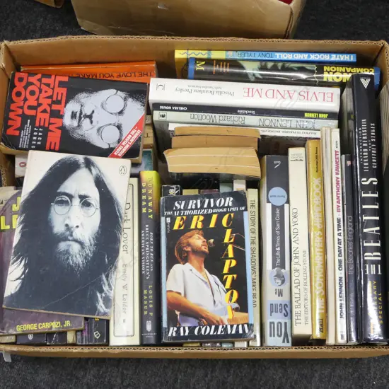 BOOKS; POP MUSIC BIOGRAPHIES; LENNON ETC