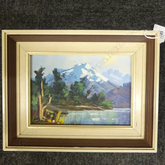 SMALL NZ OIL LAKE WAKATIPU 110x170mm