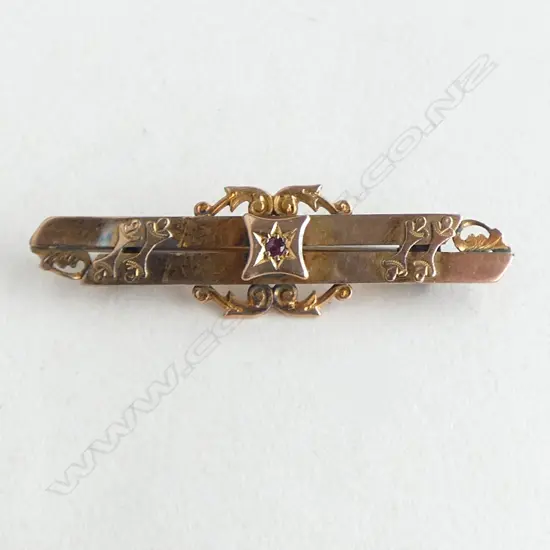 9CT BAR BROOCH 2.7gms