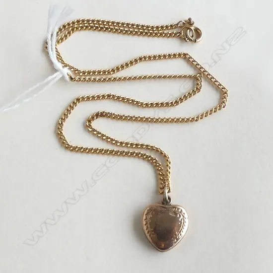 9CT ROSE GOLD LOCKET (COSTUME CHAIN) 1.25gms