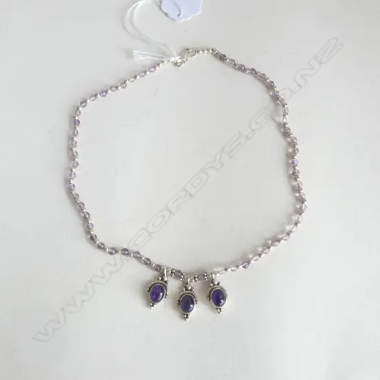 SILVER AND AMETHYST NECKLACE