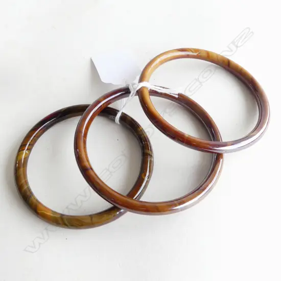 3 AGATE BRACELETS Dia.60mm