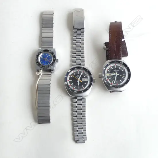 3 ASST DIVERS WATCHES