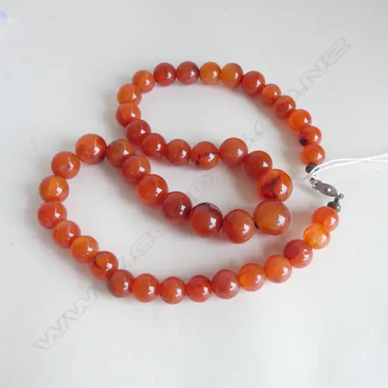 CARNELIAN BEAD NECKLACE 