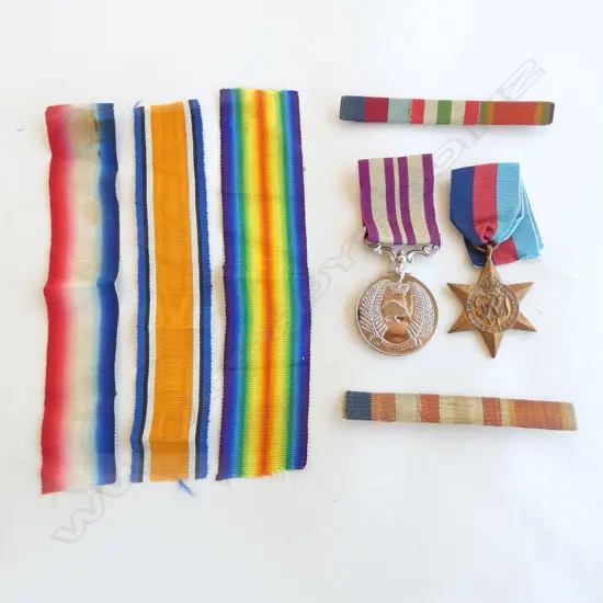 VARIOUS MILITARY RIBBONS (FOR MEDALS) + NZ ARMY 150YR ANNIVERSARY MEDAL + THE 1939-1945 STAR MEDAL