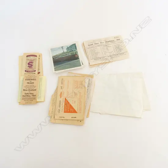 'FAREWELL TO TRAMS' WGTN 1964, MOTOR FUEL RATION BOOKS ETC