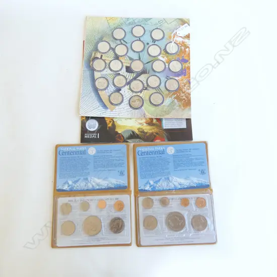 3 COIN SET: 2 UNC 1987 NZ NATIONAL PARKS CENTENNIAL + 'BIRTH OF CHRIST' MILLENIUM MEDAL COLLECTION