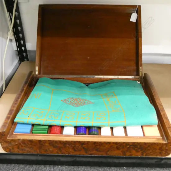 ROULETTE SET IN BURR CASE 470x310x110mm