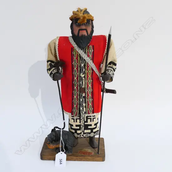 JAPANESE FIGURE w. BEAR H.335mm