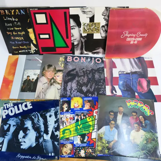 ASST. RECORDS; SPLIT ENZ, BON JOVI, THE POLICE ETC