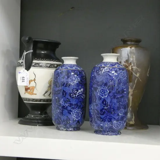 4 VASES INCL. SHELLEY PR H.155mm