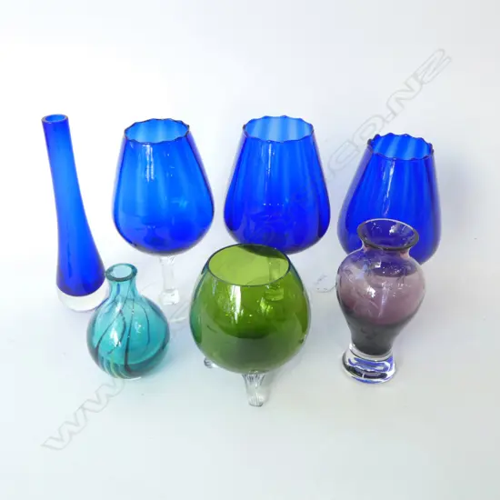7 PCES ART GLASS H.205mm