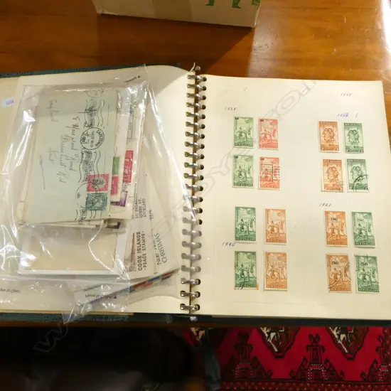 20thC NZ STAMP ALBUM + ASST. WORLD LETTERS