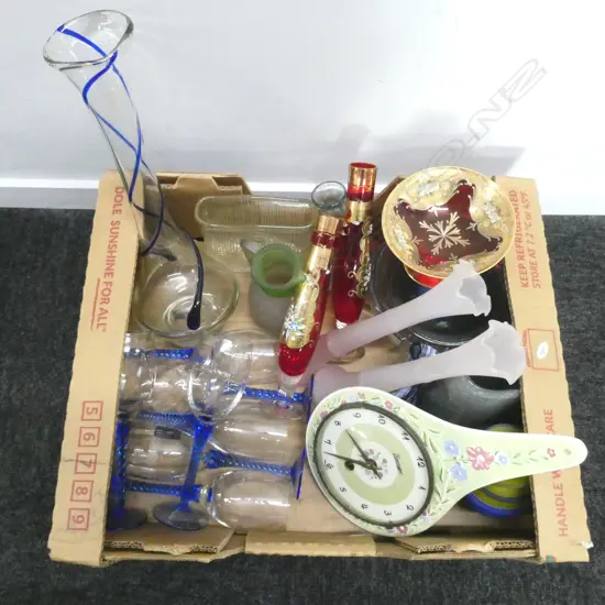 ASST. ART GLASS, WALL CLOCK