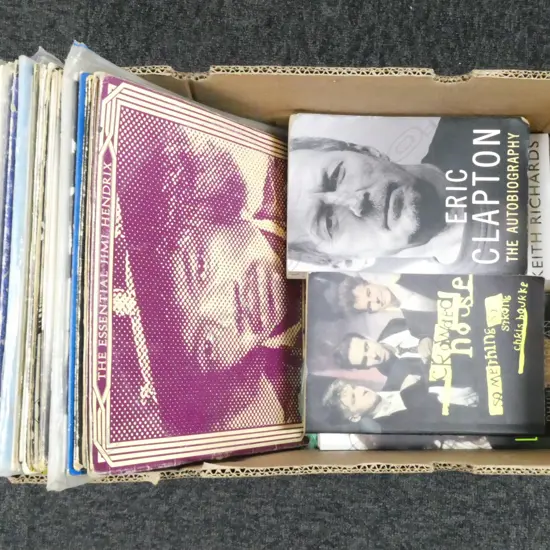 ASST RECORDS HENDRIX ETC WITH ASST MUSIC BOOKS