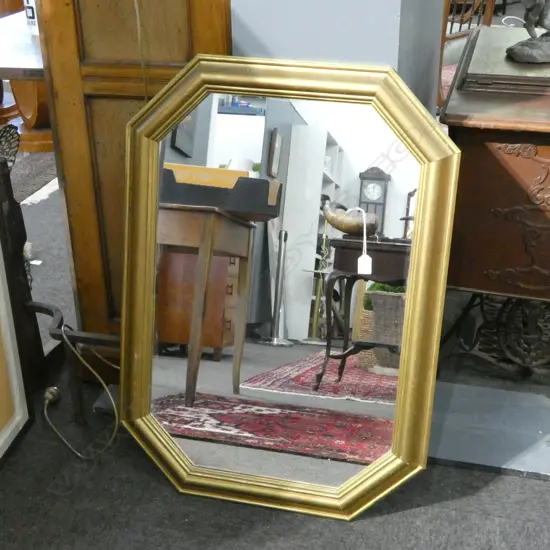 GOLD FRAMED MIRROR 890x635mm