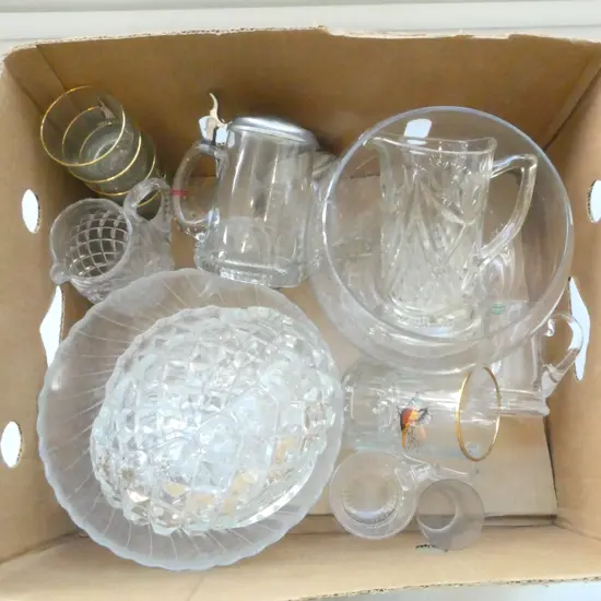 ASST CRYSTAL & GLASSWARE Incl. STUART CRYSTAL TANKARD