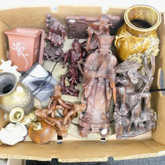 ORIENTAL WOOD CARVINGS ETC