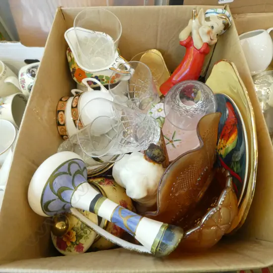 ASST. CERAMICS, CARNIVAL GLASS ETC