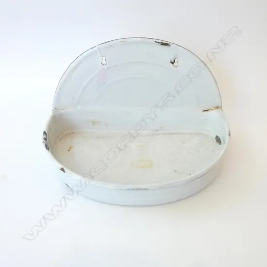 WHITE ENAMEL WALL MOUNTED WATER TROUGH W.390mm