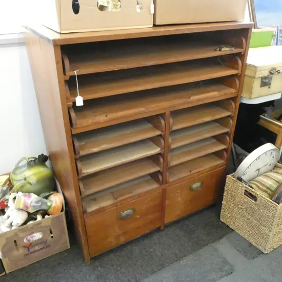 2 DRAWER 11 SHELVED COLLECTORS/PLAN CABINET 910x630x1090mm