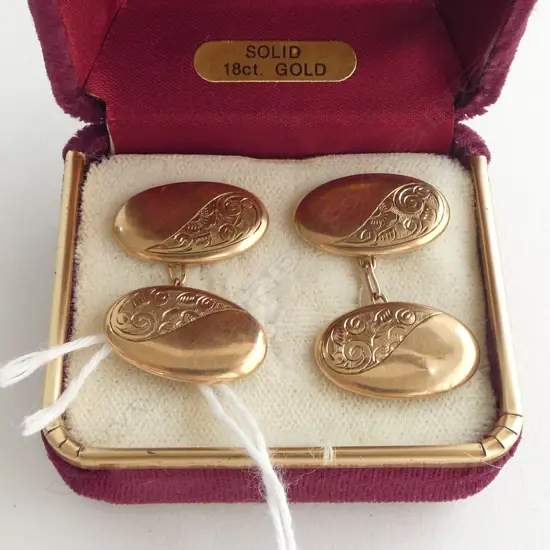 PR 9CT CUFFLINKS 2.8grms