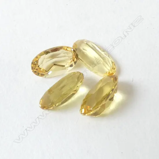 4 OVAL CUT CITRINES, 4.77ct