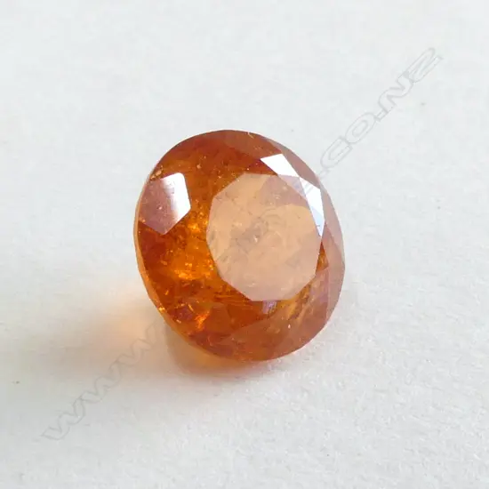 UNSET STONE  6.98CT ROUND HESSONITE GARNET