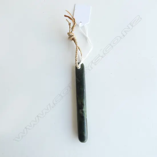 MAORI POUNAMU KURU PENDANT hourglass suspension hole L.103mm