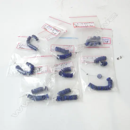 LOSE LAPIS BEADS = DISCS 5.6 - 7.3mm + 8 ROUND BEADS (234 TOTAL)