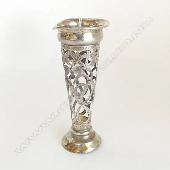 SILVER VASE FRAME Birmingham 1907 50gm silver AF BASE MISSING