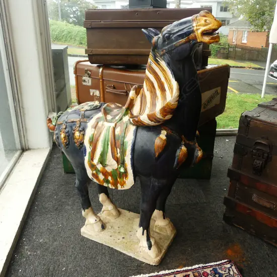 LG TANG DYNASTY STYLE HORSE ORNAMENT H.910mm