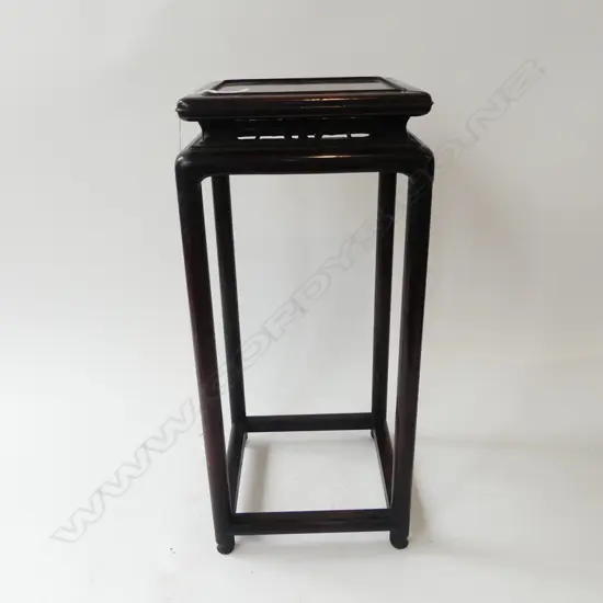 OLD QUALITY CHINESE HARDWOOD STAND FINE CARVED FRIEZE H.465MM