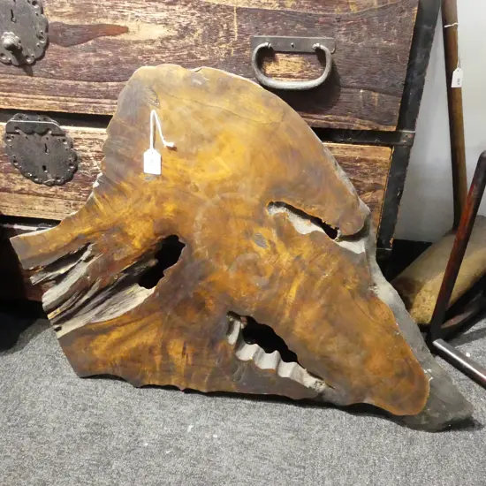 VINTAGE JAPANESE BURL WOOD SLAB 720 x 550mm