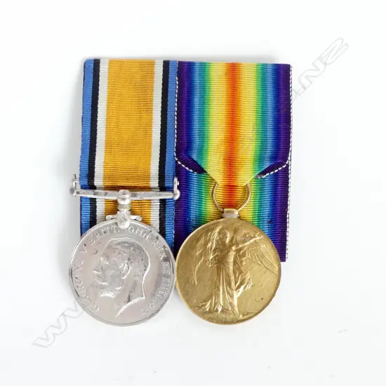 TWO WWI MEDALS PRESENTED TO GNR C. Huckstepp R.A.