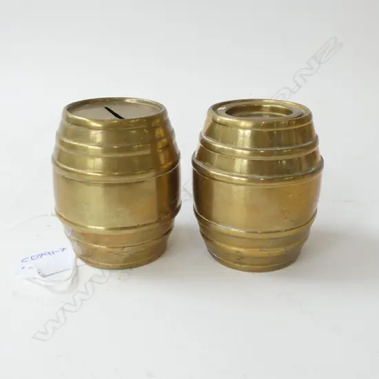 PR BRASS BARREL FORM MONEY BANKS H.80mm